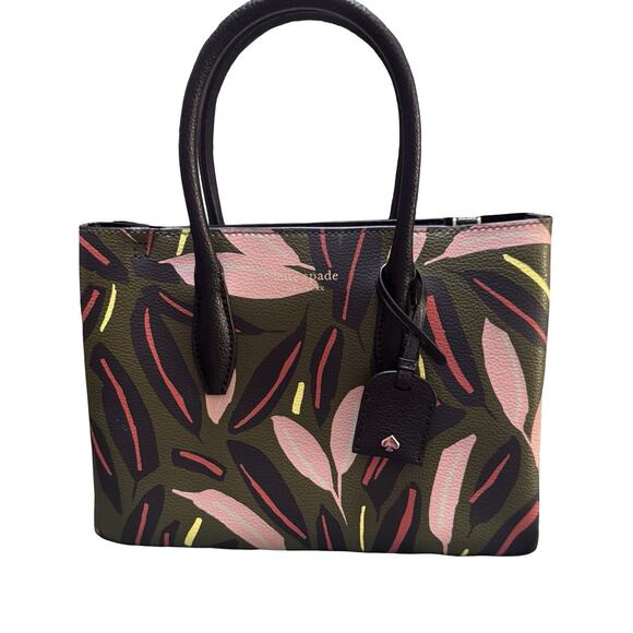Kate Spade Multicolor Leather Small Eva Modern Feather Tote NWOT